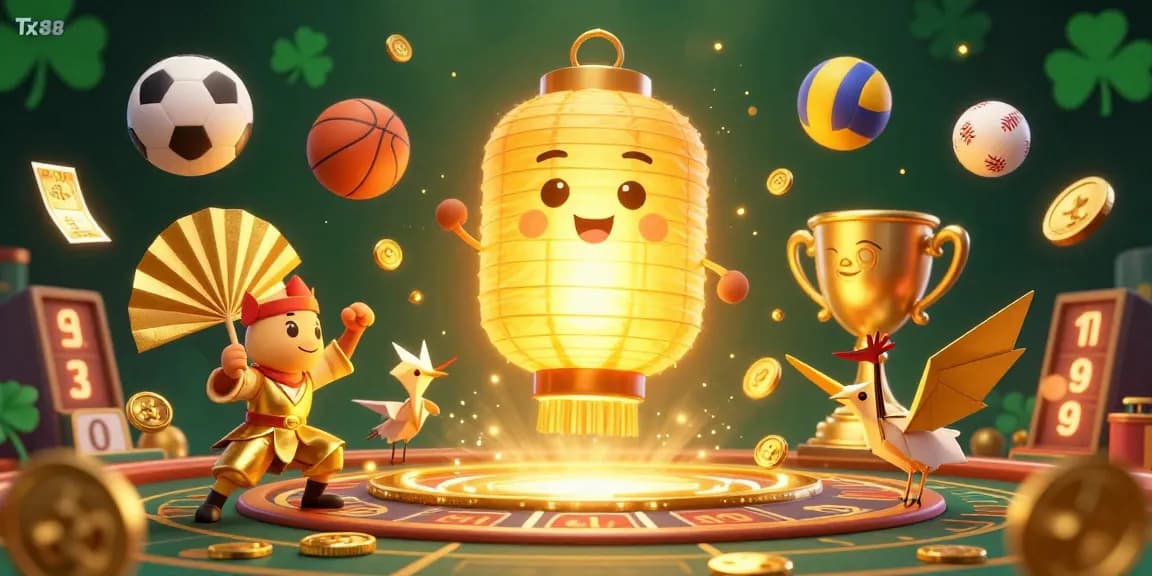 Experience the thrilling atmosphere of Tx88 with dynamic sports betting and vibrant casino elements.