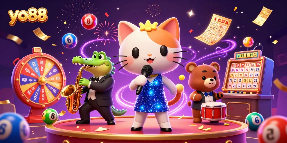 Experience excitement with yo88 as a jazz-singer cat, saxophonist crocodile, and drum-playing bear bring casino fun alive!