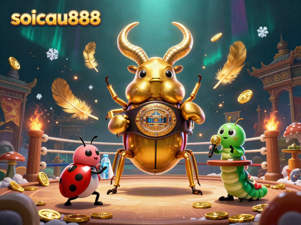 Experience thrilling battles of strategy with soicau888 in a vibrant casino-inspired scene.