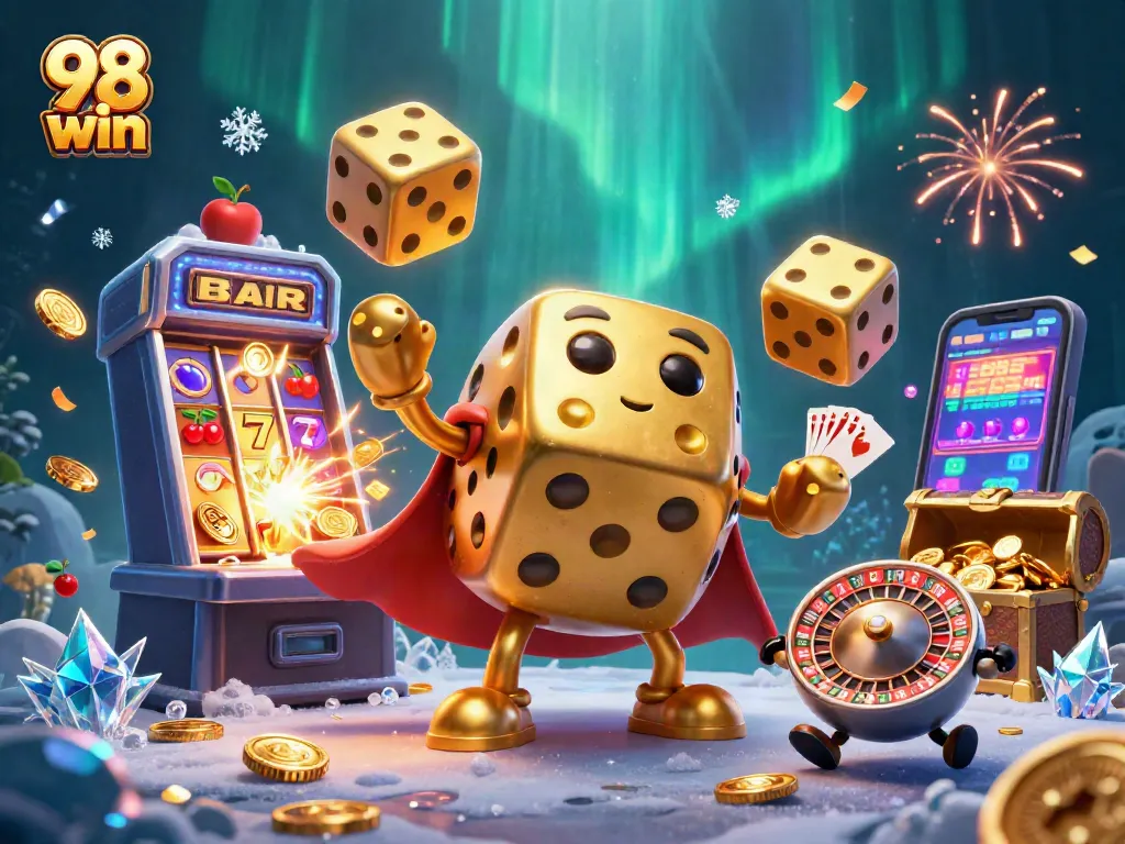 Engage in thrilling gaming with the 98 win jackpot explosion and vibrant casino elements.