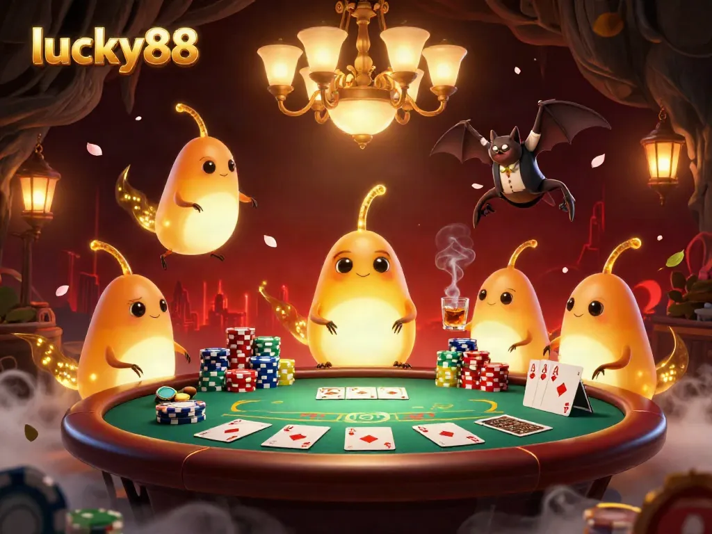 Experience thrilling gameplay at lucky88 with a vibrant cave casino scene lit by glowing elements and surrounded by poker essentials.