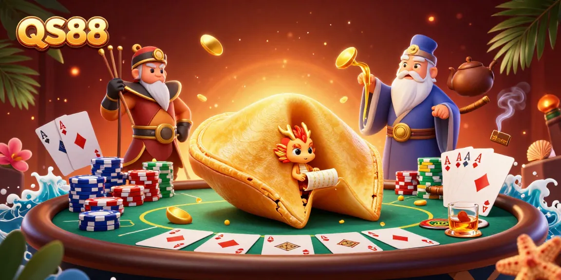 Experience thrilling gameplay with QS88's vibrant casino scene featuring poker tables and dynamic characters.