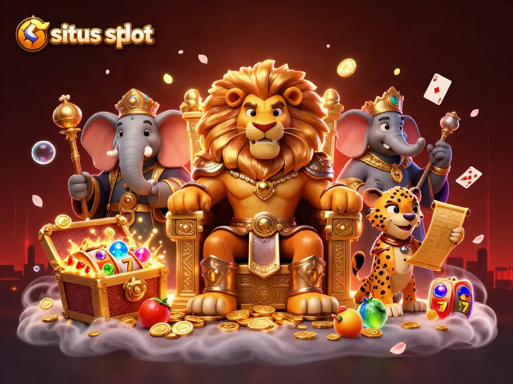 Immerse yourself in situs slot gaming with this vibrant 3D illustration featuring intense casino elements.