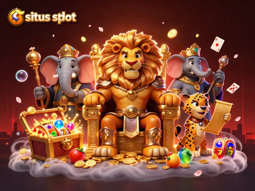 Immerse yourself in situs slot gaming with this vibrant 3D illustration featuring intense casino elements.