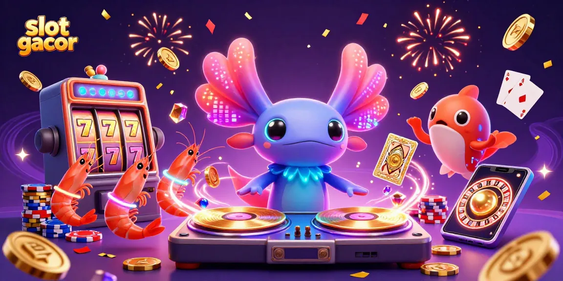 Experience vibrant gaming at slot gacor with lively characters and cascading winnings.