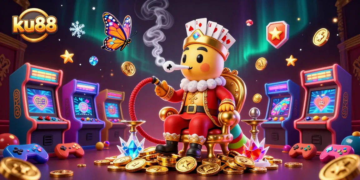 Play games with ku88 as the caterpillar master spins poker hand smoke rings in a casino of delight.