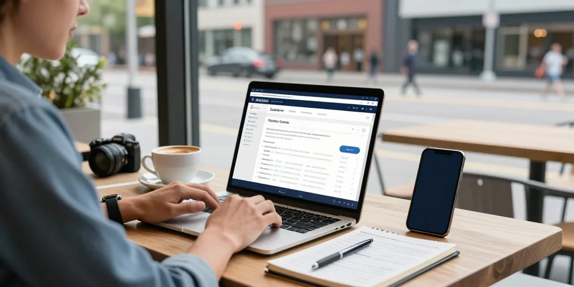 Individual applying for loans at a café, representing calgary.paydayloans-on.ca services in Calgary.