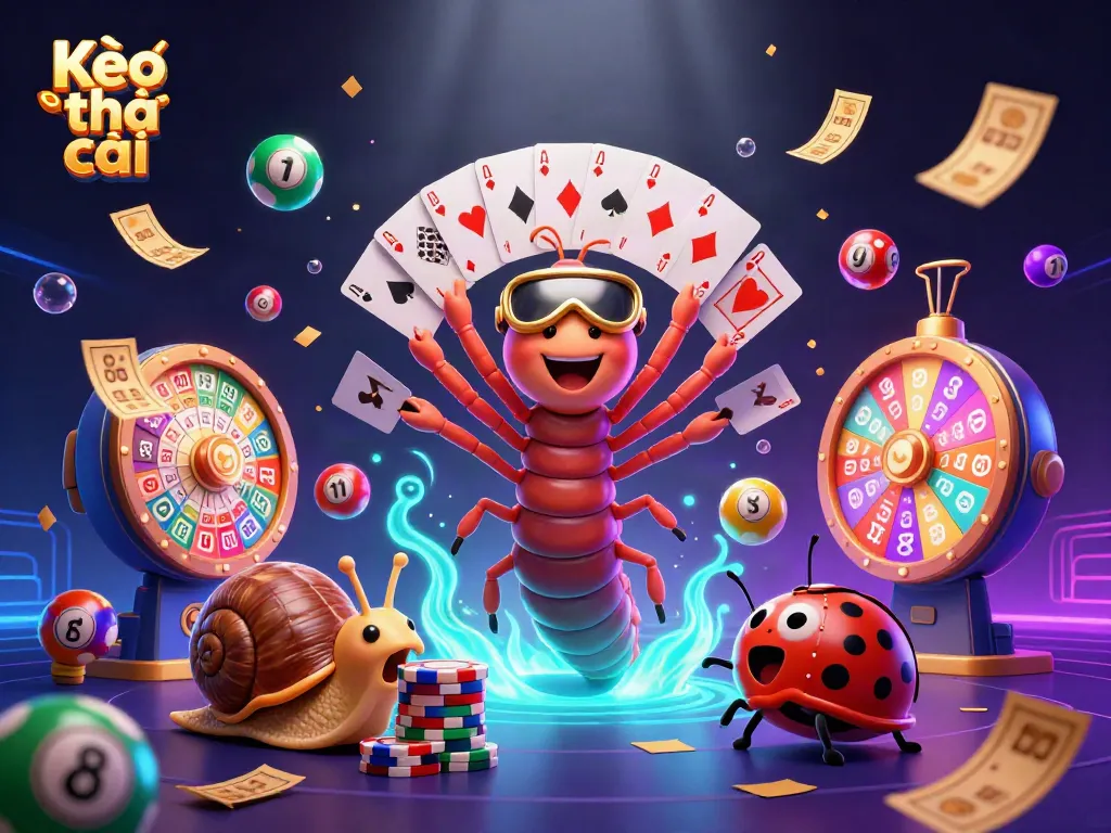 Engage with Kèo nhà cái through this vibrant illustration of a lively casino scene featuring a dealer and exciting game elements.