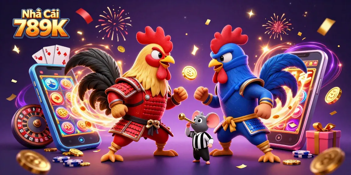 Engage in thrilling action at Nhà Cái 789K with vibrant gaming elements and dynamic roosters.