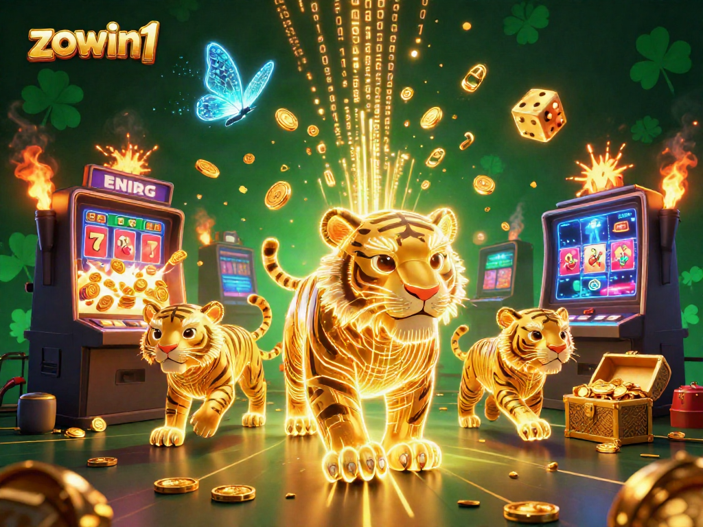 Experience thrilling gameplay at zowin1 with unique golden tiger and vibrant casino elements