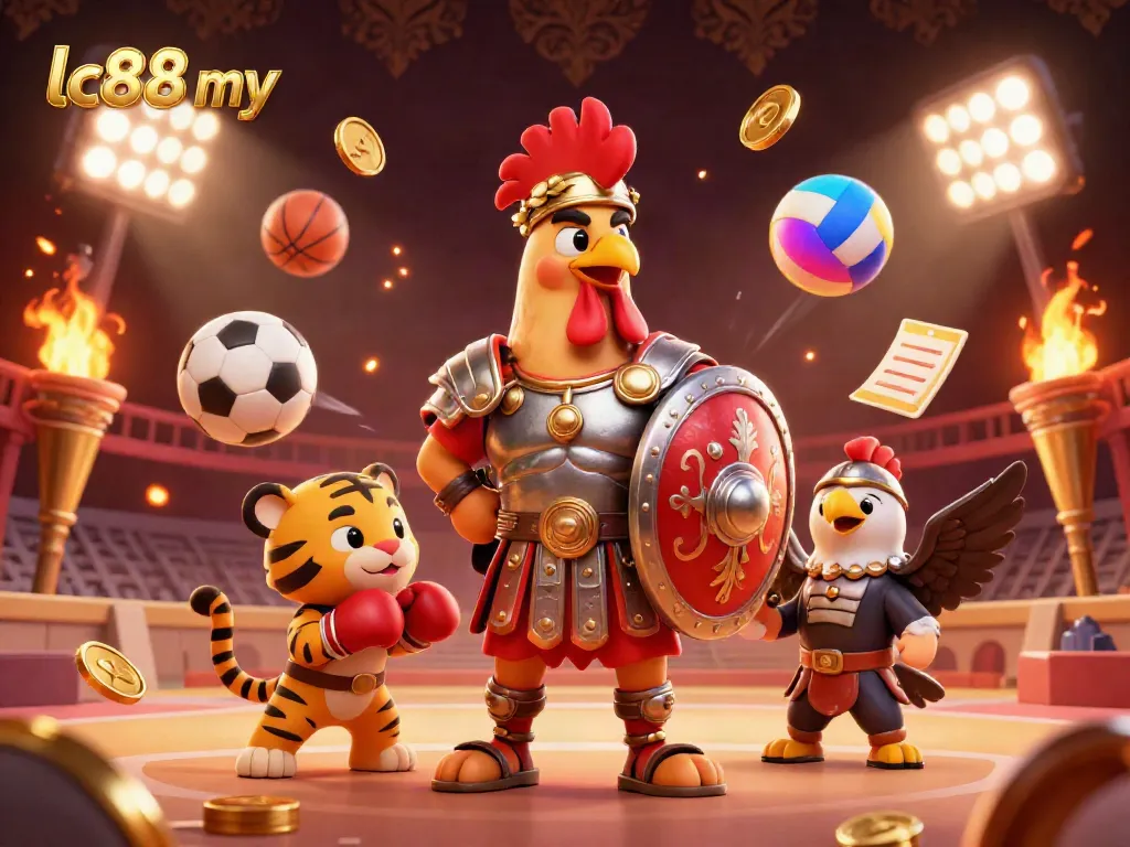 Experience epic sports battles at lc88 my with vibrant 3D characters in a thrilling online casino setting.