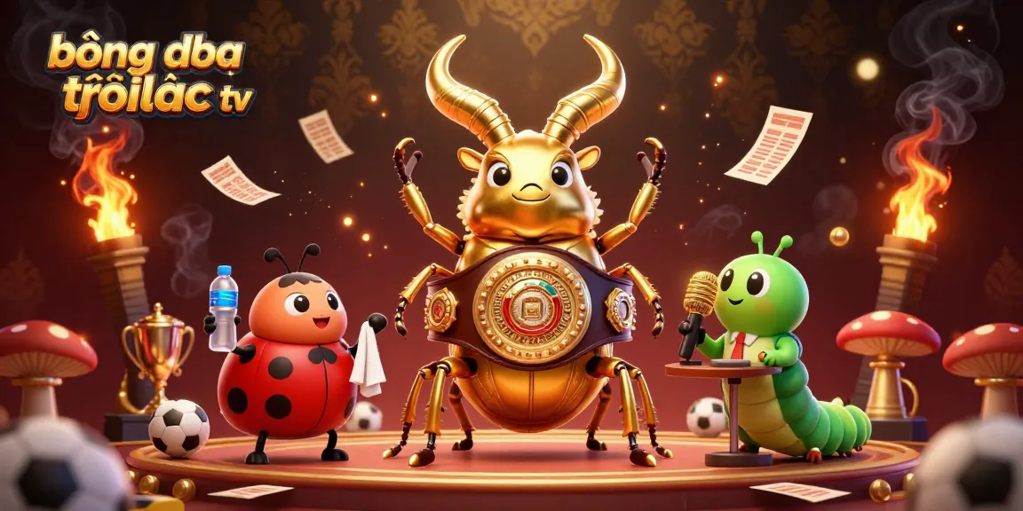 Engage with the vibrant action of bóng đá trực tuyến xoilac tv featuring a golden stag beetle in a boxing championship.