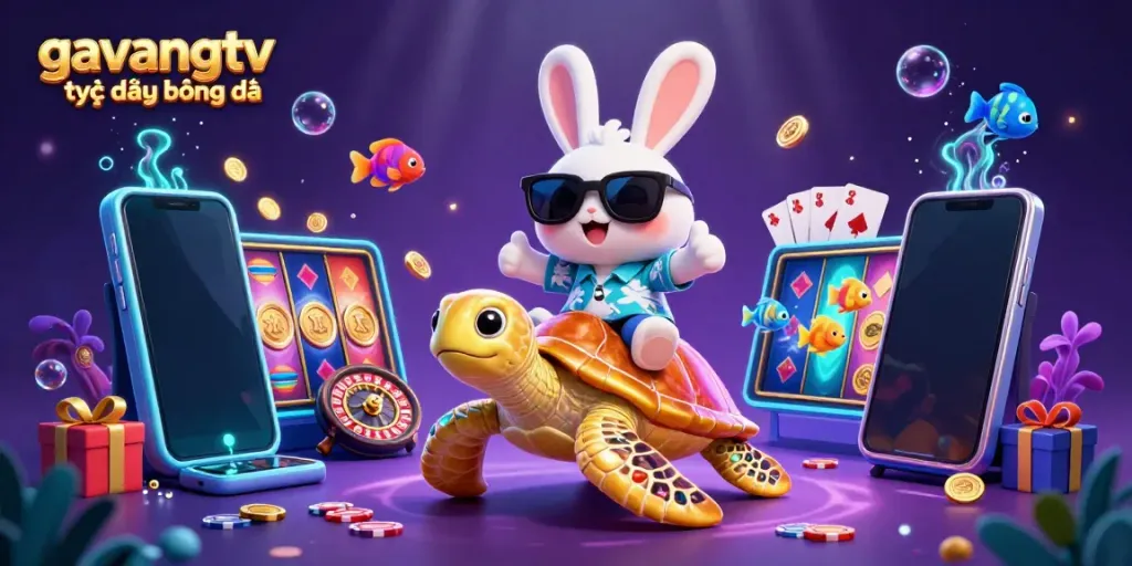 Experience the thrill of gavangtv trực tiếp bóng đá with vibrant 3D gaming elements in a rich underwater scene.