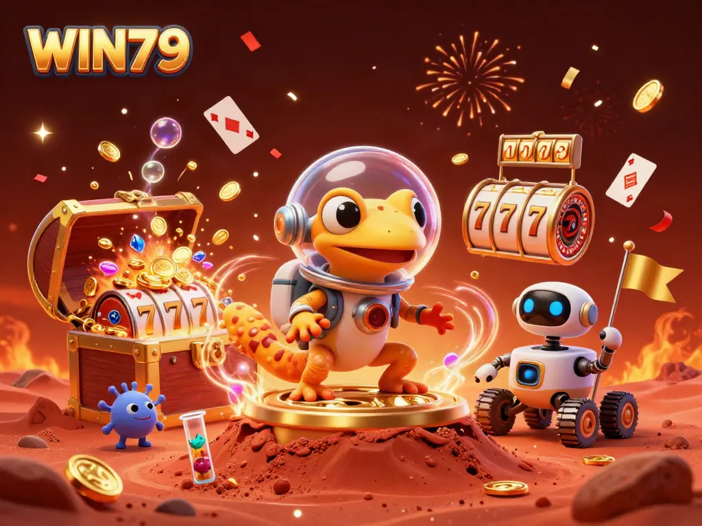 Join the Martian gecko at the WIN79 golden casino, bursting with excitement and rich rewards.
